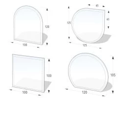 Funkenschutzplatte SENDEO Für Kaminöfen | Bodenschutz Aus Sicherheitsglas