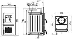 Kachelofeneinsatz LEDA Rubin K16 -Default Template kachelofeneinsatz leda rubin k16 abmessungen 3 24379