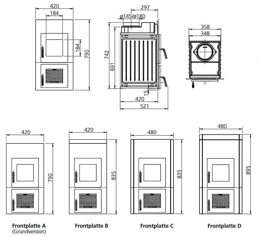 Kachelofeneinsatz LEDA Rubin K17 4 Kachelofeneinsatz LEDA Rubin K17 – Bild 4