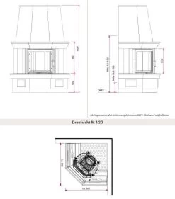 Kaminbausatz Camina S4 Eck | Eckkamin Mit Prismatischer Scheibe -Default Template kaminbausatz camina s4 eck abmessungenjpg 3 7507