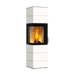 Kaminbausatz Neocube S10 Black & White | Eckkamin