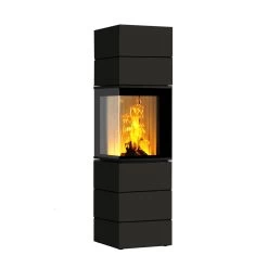 Kaminbausatz Neocube S20 Black & White | Eckkamin