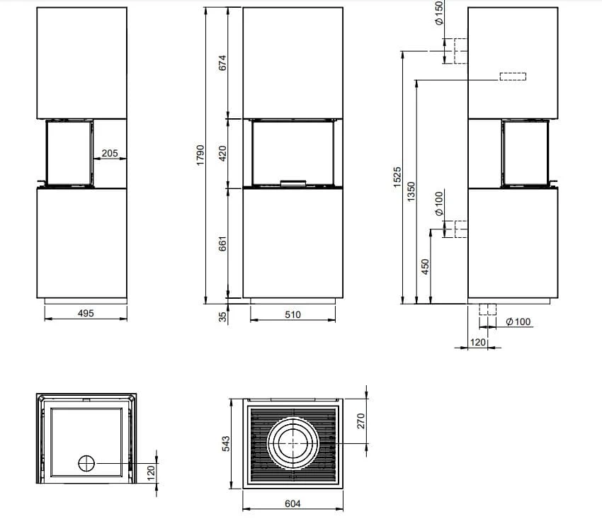 Kaminbausatz Nordpeis Capri | 3-Seiten-Kamin 2 Kaminbausatz Nordpeis Capri | 3-Seiten-Kamin – Bild 2