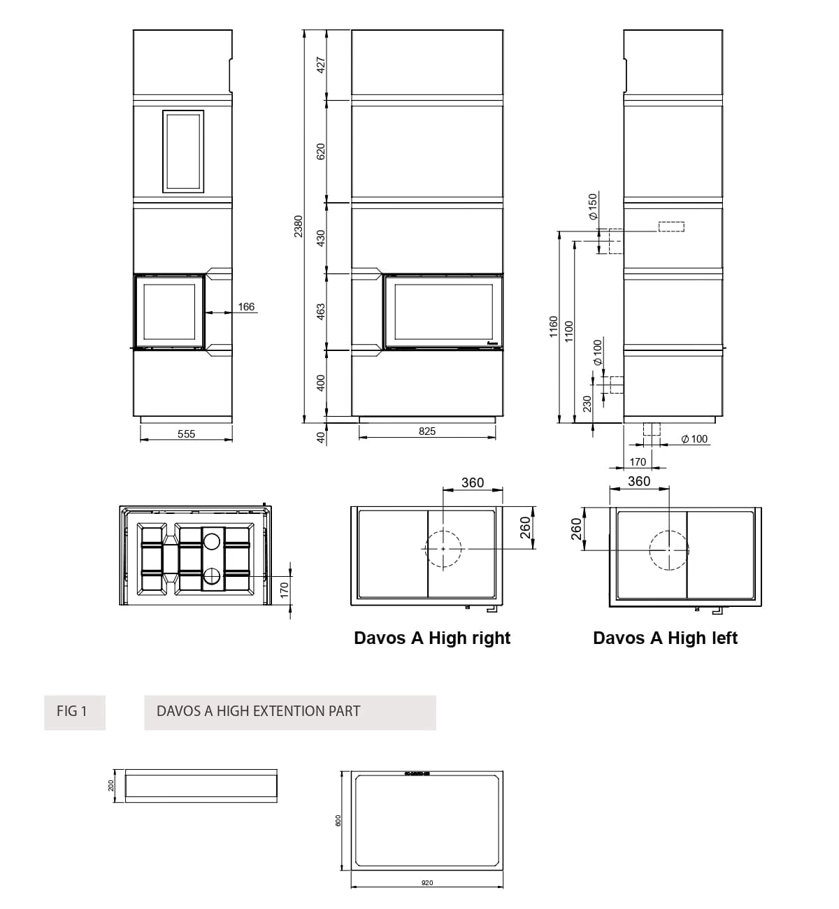 Kaminbausatz Nordpeis Davos A High | Mit Eckscheibe 3 Kaminbausatz Nordpeis Davos A High | Mit Eckscheibe – Bild 3