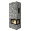 Kaminbausatz Nordpeis Davos A High Stone | Mit Eckscheibe