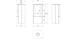 Kaminofen Kratki FALCON | Tür Selbstschließend -Default Template kaminofen kratki falcon abmessungenjpg 5 143193