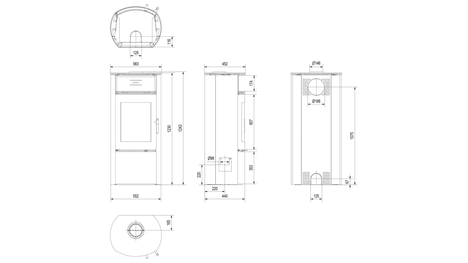 Kaminofen Kratki FALCON W | Mit Warmhaltefach | Tür Selbstschließend 4 Kaminofen Kratki FALCON W | Mit Warmhaltefach | Tür Selbstschließend – Bild 4