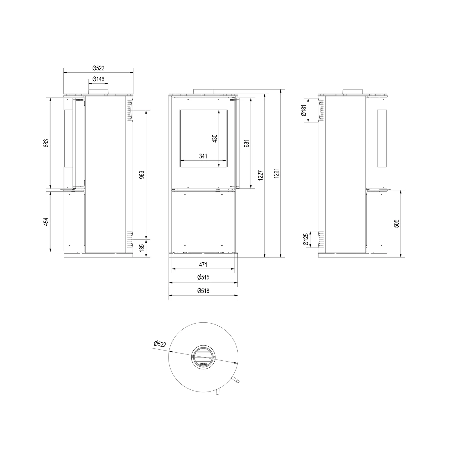 Kaminofen Kratki KOZA PICARD | Tür Selbstschließend 4 Kaminofen Kratki KOZA PICARD | Tür Selbstschließend – Bild 4