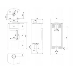 Kaminofen Kratki KOZA TITAN | Tür Selbstschließend -Default Template kaminofen kratki koza titan abmessungenjpg 4 142794