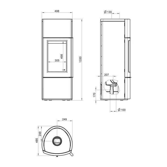 Kaminofen LEDA DELTA W Wasserführend 2 Kaminofen LEDA DELTA W Wasserführend – Bild 2