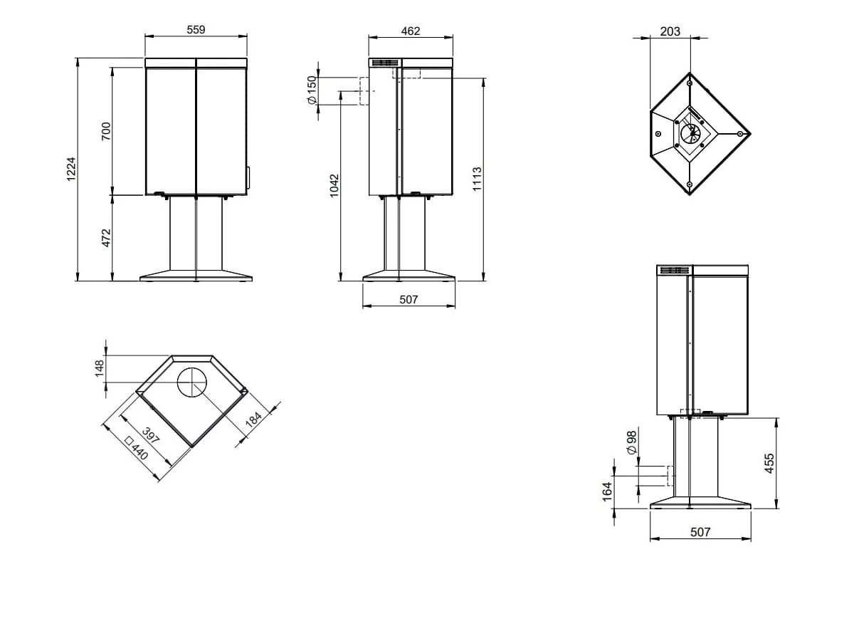 Kaminofen Nordpeis Quadro 1 Exclusive 2 Kaminofen Nordpeis Quadro 1 Exclusive – Bild 2