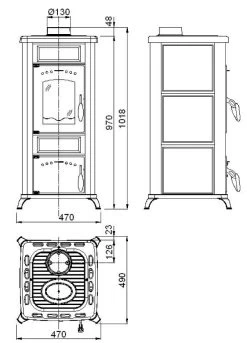 Kaminofen WAMSLER KF-188 Romantik -Default Template kaminofen wamsler romantik abmessungenjpg 3 138174