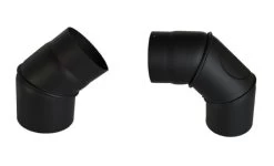 Ofenrohr Ø 130 Mm | Schwarz | Rohrbogen | Verstellbar